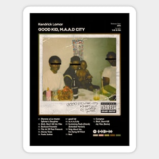 Kendrick Lamar - good kid, m.A.A.d city Tracklist Album Magnet